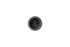 Rond 2.0 - multifit stopcontact b-f dgrijs/zwart